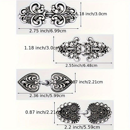 1/4pcs Vintage Sweater Clips with Anti-Slip Grip - Perfect for Scarves, Cardigans & Shirt Collars Zippers for Sewing Bulk Sweater Shawl Clips