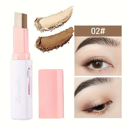 Dual-Color Eyeshadow Stick/Waterproof, Sweat-Proof, Smudge-Proof/Long-Lasting, Fading-Resistant/Essential Makeup for Going Out/Perfect Gift/Contains Plant Squalane