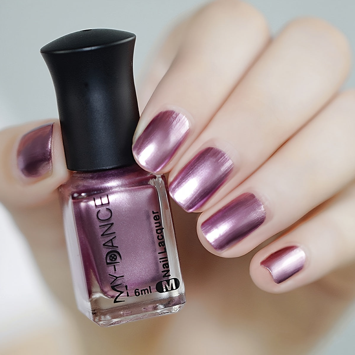 New Mirror Effect Nail Polish, 1pc, Women's Metallic Texture Nail Art, Quick-Drying, Long-Lasting,, No /LED Lamp Needed
