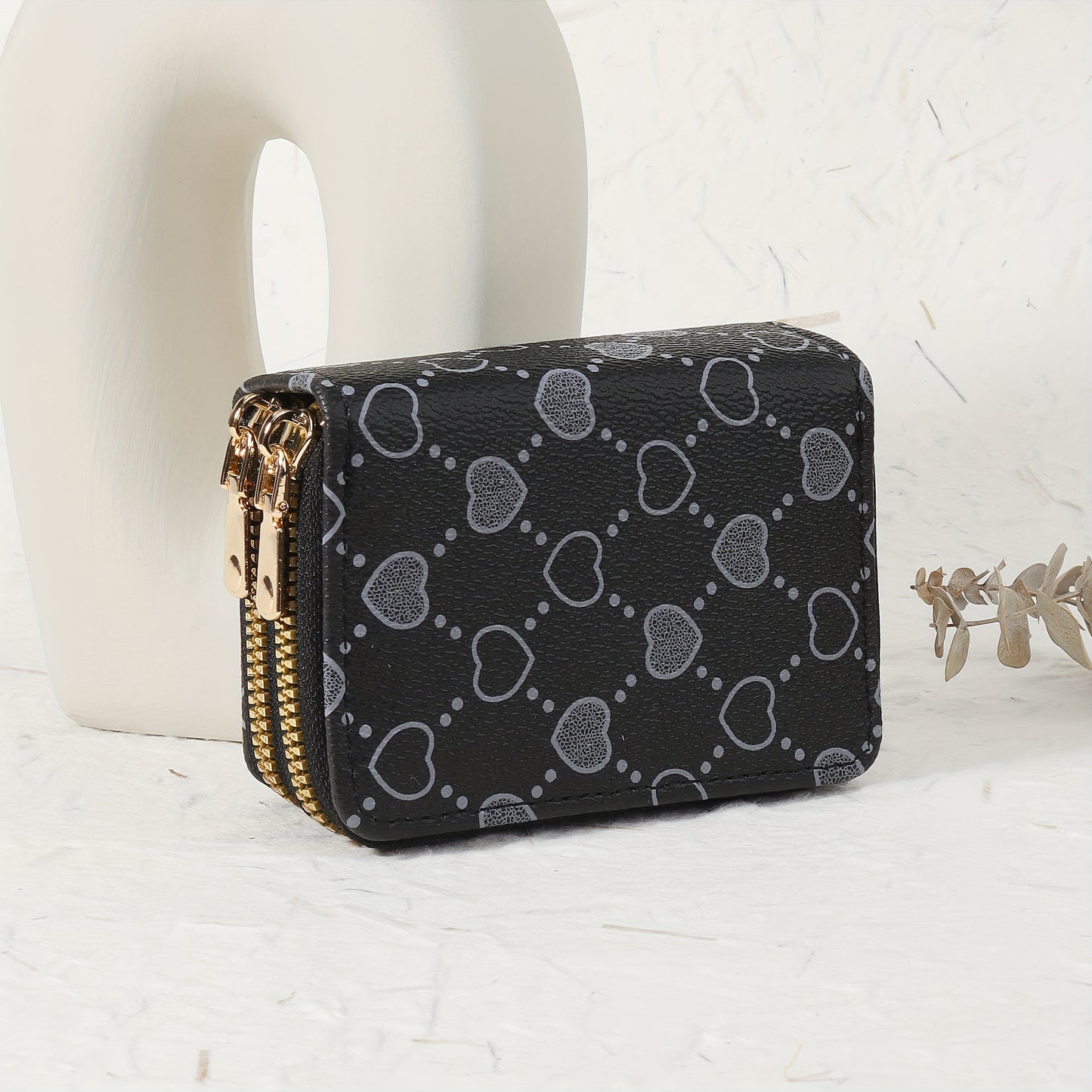 Stylish Double-Zippered Coin Purse for Credit Cards, Made from High-Quality. This Easy And Casual Multi-Card Holder Is Ideal for Outdoor Activities, Travel, And Returning to School