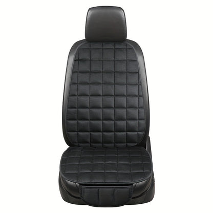 2pcs Car Seat Cushion Set, [Autumn And Winter Car Essentials] Soft Plush Car Seat Cover with Storage Pockets, Comfortable Driving, Universal Car Interior Additions Memory Foam Seat Cushion