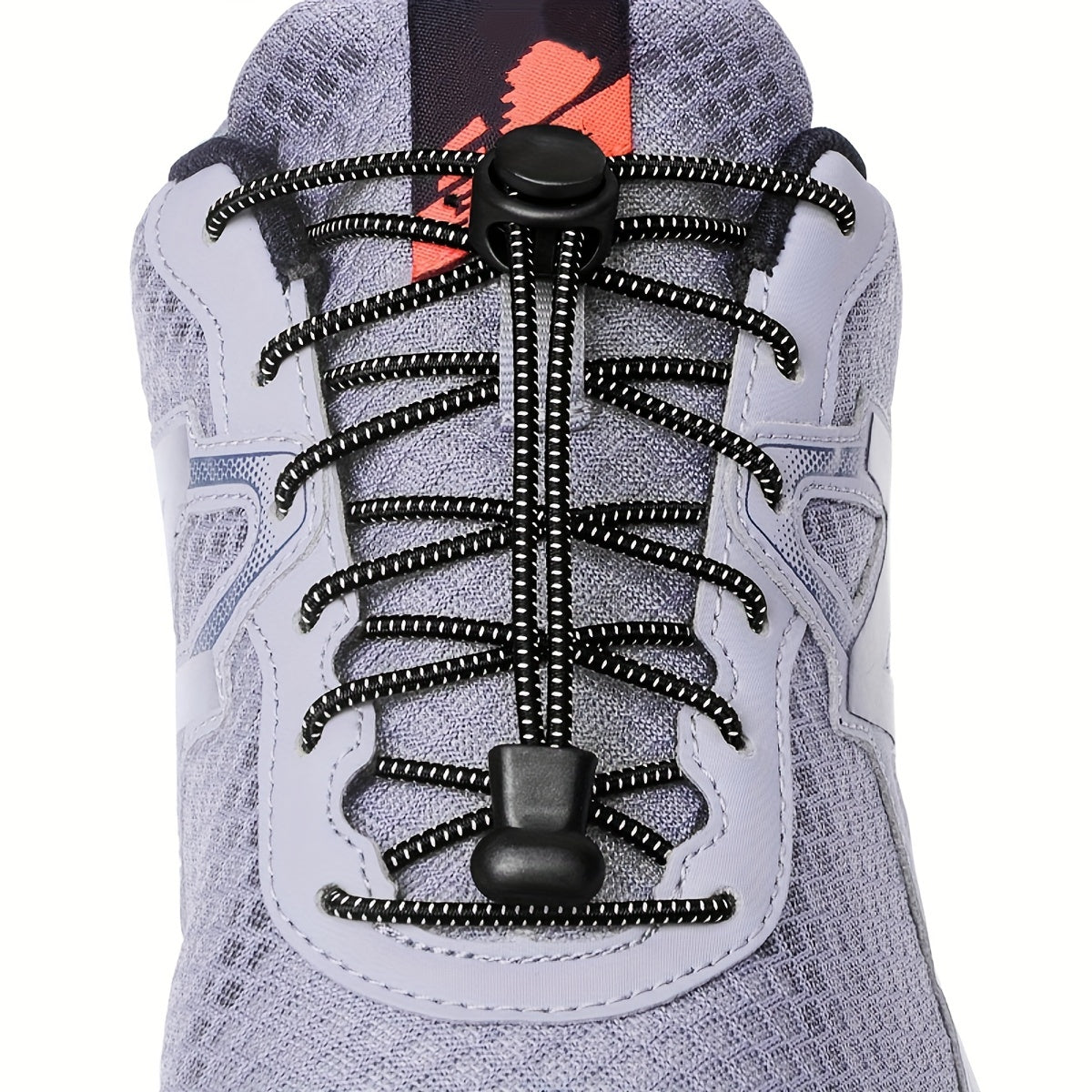 Shoelace 1 Pair Round Elastic Shoelaces Suitable For Various Shoe Accessories No Tie Shoelace Fixed Stretching Locking Lazy Laces