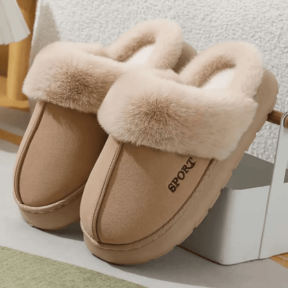 Women'S Comfortable Plush-Lined Slippers | Winter Indoor/Outdoor Warm Slip-On Shoes with EVA Sole, Casual Style, Perfect Gift for Couples, Women Shoes