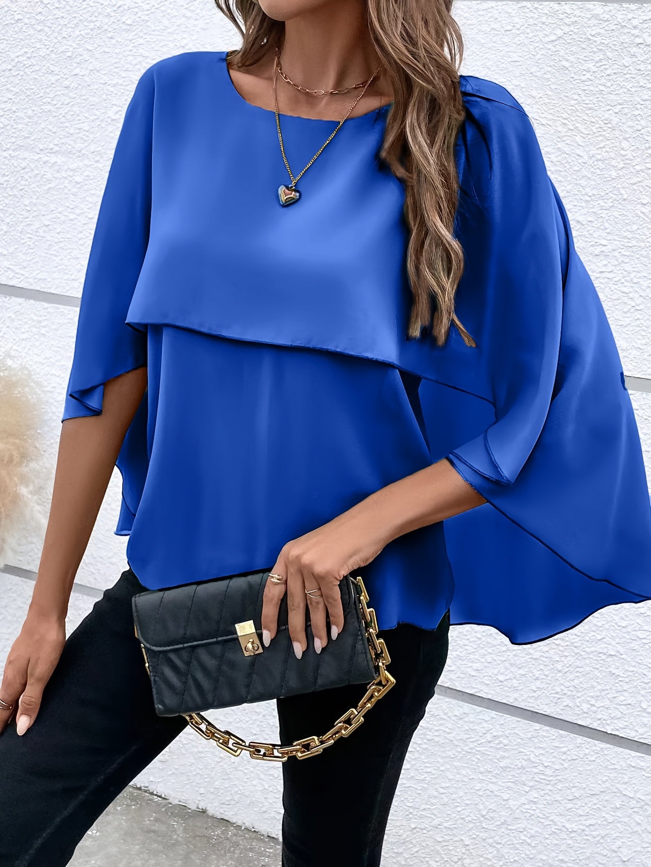 Solid Color Asymmetrical Top