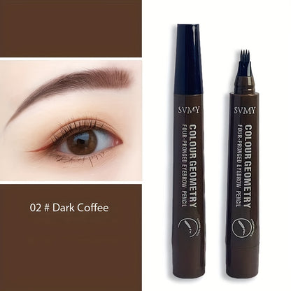Waterproof Liquid Eyebrow Pencil - Long-Lasting, Smooth Application for Natural Wild Brow Look, Suitable for All Skin Types