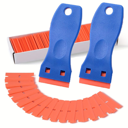 Plastic Razor Scraper and Scraper, Label Removal Tool, for Scratch-Free Plastic Razor Scraper, Adhesive Remover for Window Glass Stickers, Gaskets and Paint