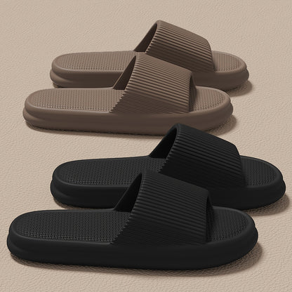 Silent Slippers for Men, Summer Indoor Home Bathroom Shower Anti-Slip Household Non-Noise Soft Sole EVA Odor-Resistant Flip-Flops for Women