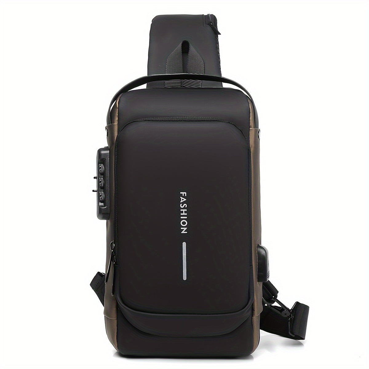 Men's Anti-Theft Password Lock Chest Bag - Durable Fabric, Adjustable Shoulder Strap, Fashionable Motorcycle and Leisure Sports Crossbody Bag