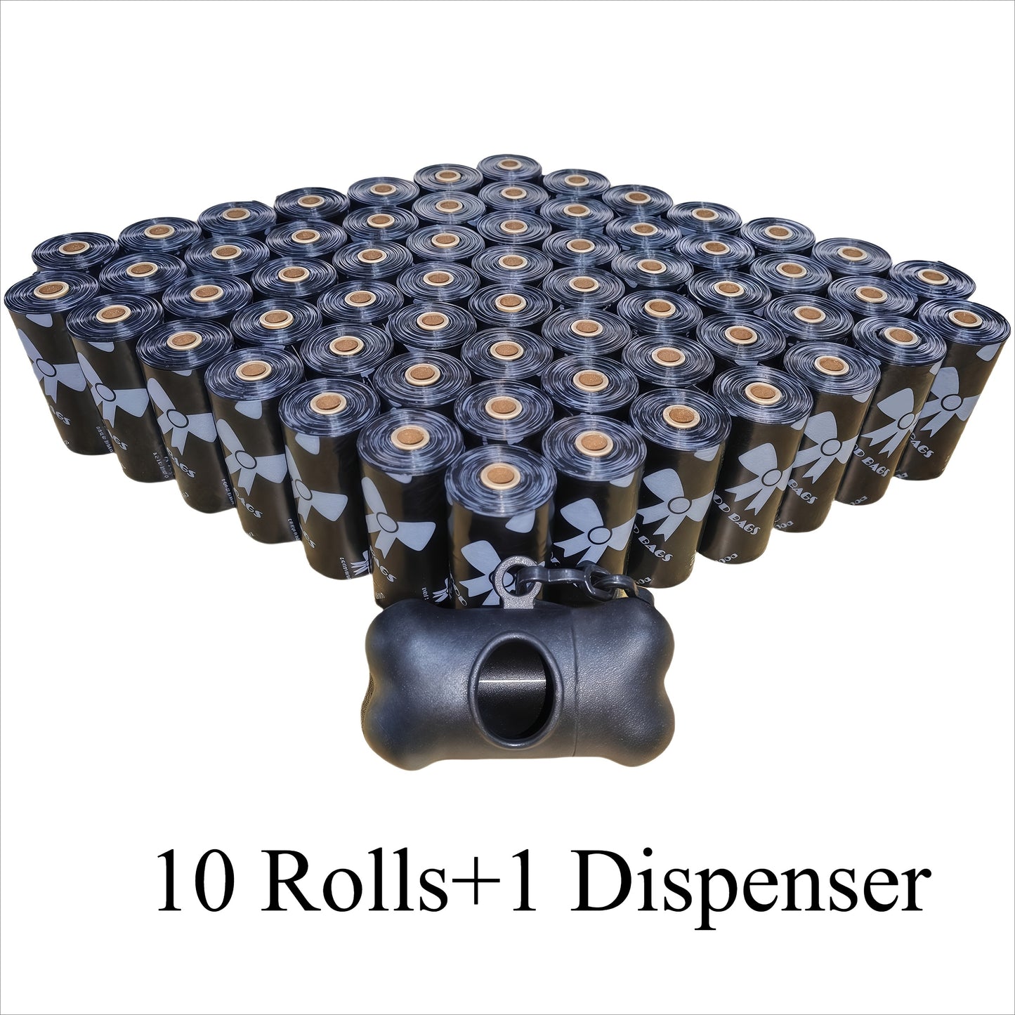 150 Bags/10 Rolls Extra Thick Dog Waste Poop Bag with Dispenser and Holder, Leak-Proof Durable Large Capacity Pet Cleanup Pouches in Beautiful Color Patterns, Convenient for Outdoor Use – Ideal Holiday or Birthday Gift