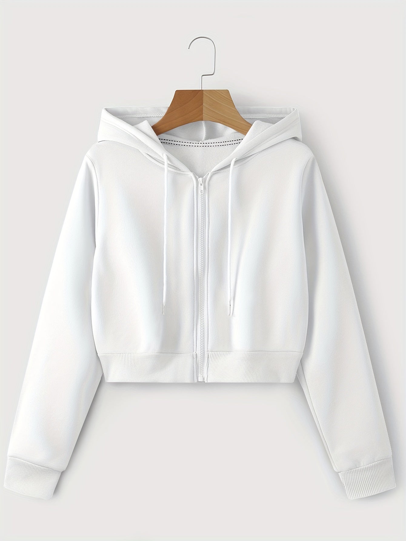 Women'S Casual Zip-Up Hoodie - Long Sleeves, Solid Color Design, Featuring Front Pockets, Made in a Regular Fit. A Stylish Choice for Autumn And Winter. Casual Wear | Hooded Sweatshirt | Zip Closure, Hoodie