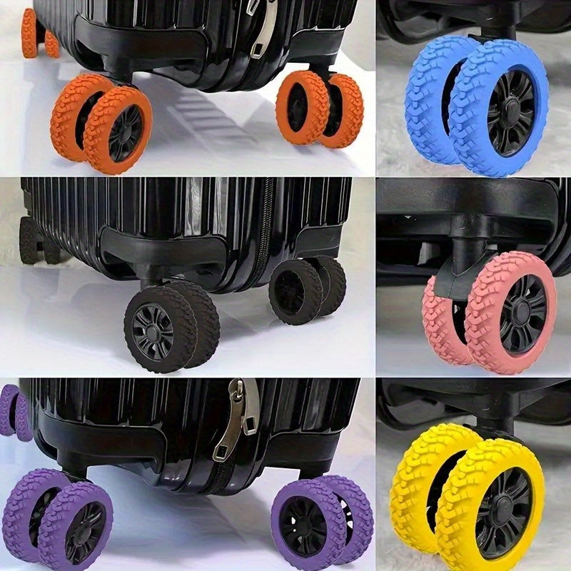 16pcs, New Luggage Wheel Protectors for Suitcases and Office Chairs – Noise-Reducing Anti-Rattle Covers with Shock Absorption, Travel Accessories, Luggage Protection, Sleek Design, Durable Covers, Highquality Protectors, Longlasting Covers, Wheel Guards,