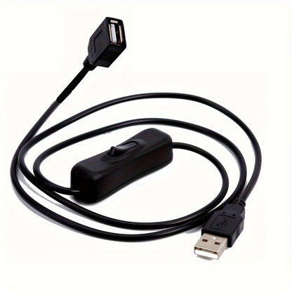 1m 3.28FT USB304 Switch Extension Cable 5V Male To Female Extension Cable With Switch For 5V USB Fan LED Strip Light Table Lamp Driving Recorder LED Light
