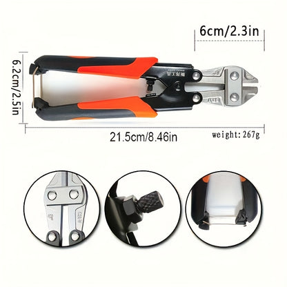 An 8-Inch Multifunctional Wire Cutter Designed for Cutting Steel Wires And Iron Chains, Suitable for Tasks Like Dismantling Fences, Construction Work, And Home Renovations