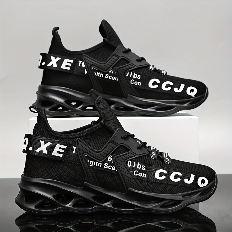 [Stylish Running Shoes] Lightweight Stylish Men's Plus-Size Casual Sports Shoes | Letter Pattern Design for Running