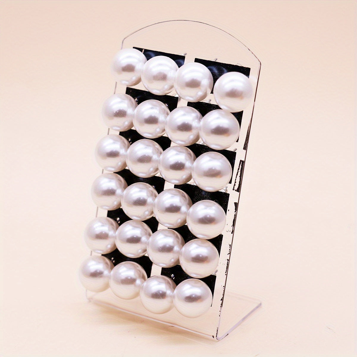 [Elegant Pearl Earrings] 12 Pairs Colorful Faux Pearl Elegant Stud Earrings | Resin Jewelry Minimalist Style Trendy Female Gift Daily Casual