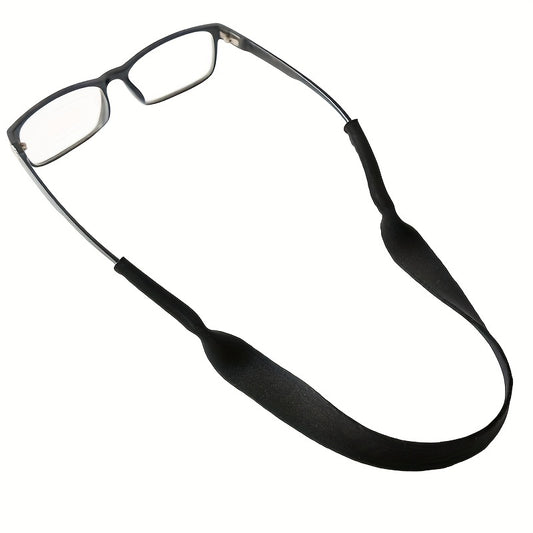 1pc Eyeglass Strap - High-Quality Soft Neoprene Adjustable Glasses Holder Suitable for Both Men And Women - Eyeglass Lanyard - Eyeglass Protective Ring. The Strap Is Made of Premium Soft Neoprene And Is Adjustable for Glasses, Available in Black