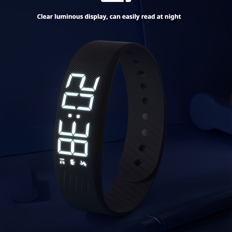 2025 New Multi-Functional Minimalist and Stylish Unisex Digital Watch with Alarm, Pedometer, Stopwatch, Luminous Display. A Fashionable Sports Multi-Function Wristwatch for Students, Comfortable to Wear Without Feeling. Perfect Holiday Gift for Any