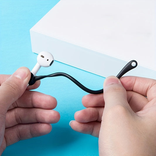 1 Pair of Comfortable Earhooks for AirPods - Secure Fit, Multicolor Anti-Lost Earphone Holders in Black, White, Red, Green | Essential Accessory for Active Lifestyles