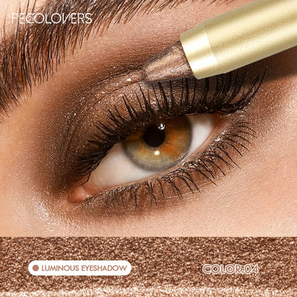 [12 Colors Glitter Shimmer] Pearlescent Eyeshadow Pencil 12 Colors Lasting Glitter Shimmer Eye Highlighter Purple Eyeliner Stick Makeup Tool