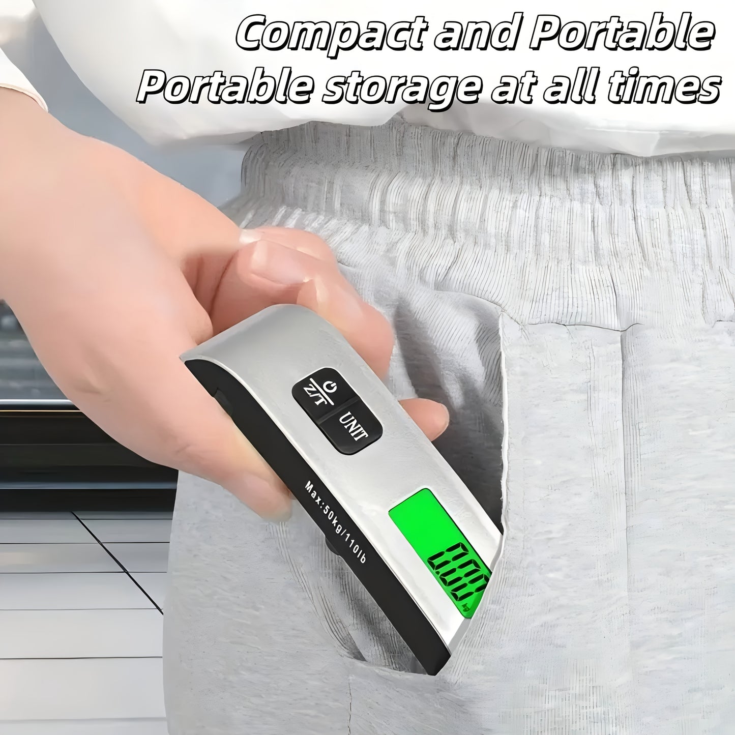 Portable 50kg/10g Hanging Electronic Digital Travel Luggage Scale