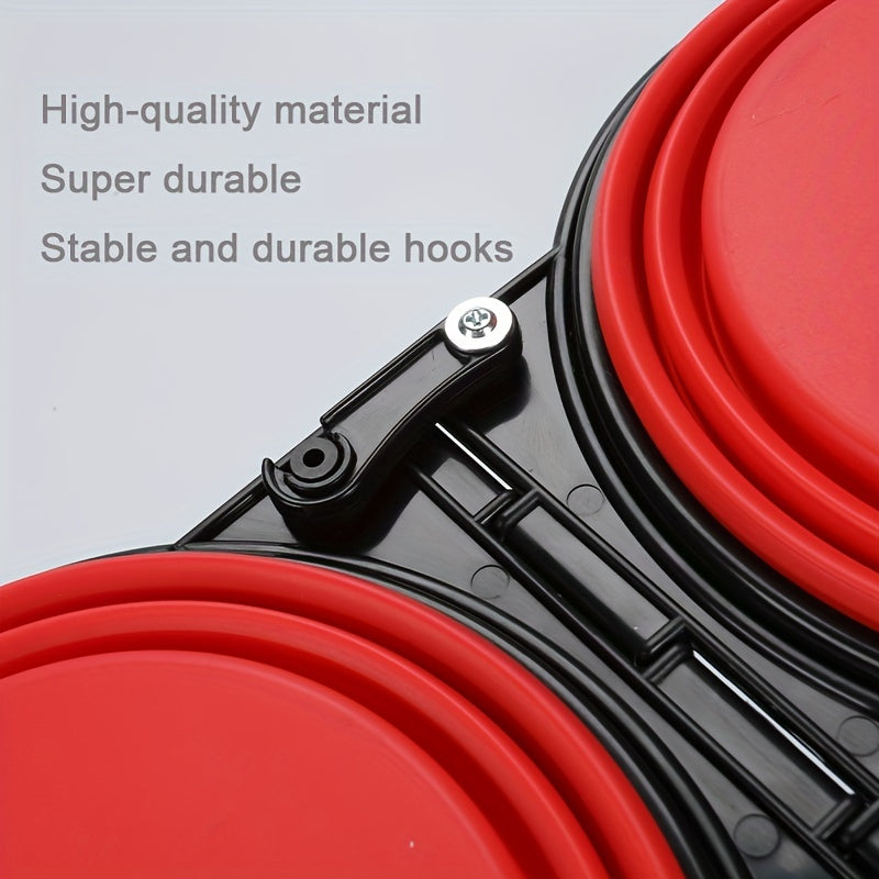 Portable Pet Folding Bowl, Outdoor Dog Double Bowl for Water and Food Sharing, TPE, Hangable With Climbing Bucket, Telescopic, Suitable for Travel Camping Outdoor Walks, Cat Bowl Pet Dog Food Basin