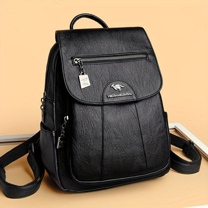 Weidola Women's Backpack, Large Capacity Multi-Compartment Travel Handbag, Adjustable Crossbody or Backpack Purse, Golden-Tone Hardware & Logo, Durable Zipper Closure, Black/Navy/Beige/Brown