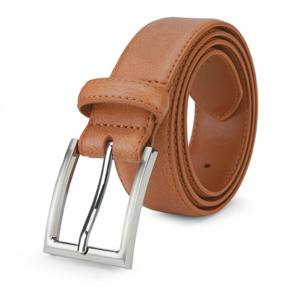[Classic Leather Belt] Classic & Fashion Men's Leather Belt | Single Prong Buckle for Jeans, Pants, Work & Business - Gift for Dad & Husband