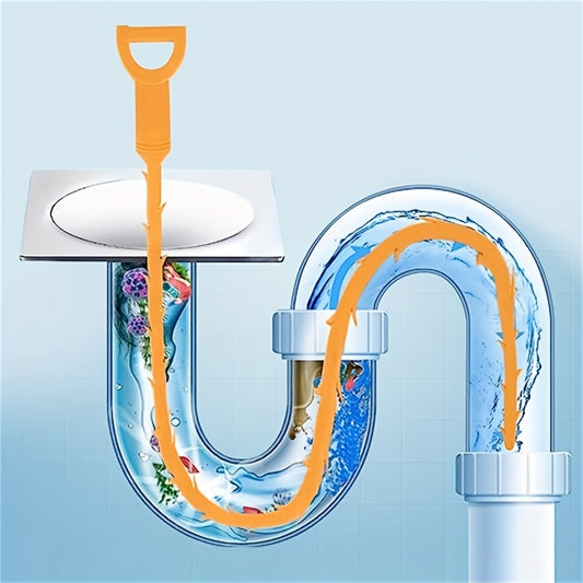 1pc of 19.6-inch Drain Tools for Unclogging, Including Hair Cleaning Drains Tool, Shower Drain Unblocker, Sink Clearing, and Hair Remover Suitable for Showers, Kitchen Sinks, Bathtubs, and Bathroom Accessories