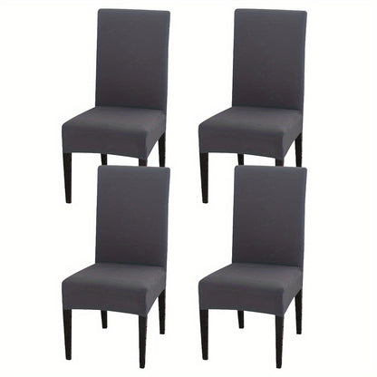 4-Piece/6-Piece/8-Piece/10-Piece/12-Piece S-Size Elastic Kitchen Chair Covers for Home Use