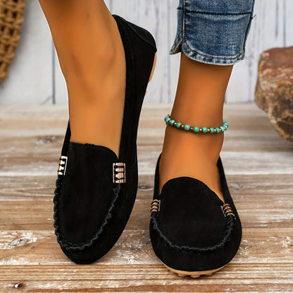 Metal Stitch Loafers, Women Shoes