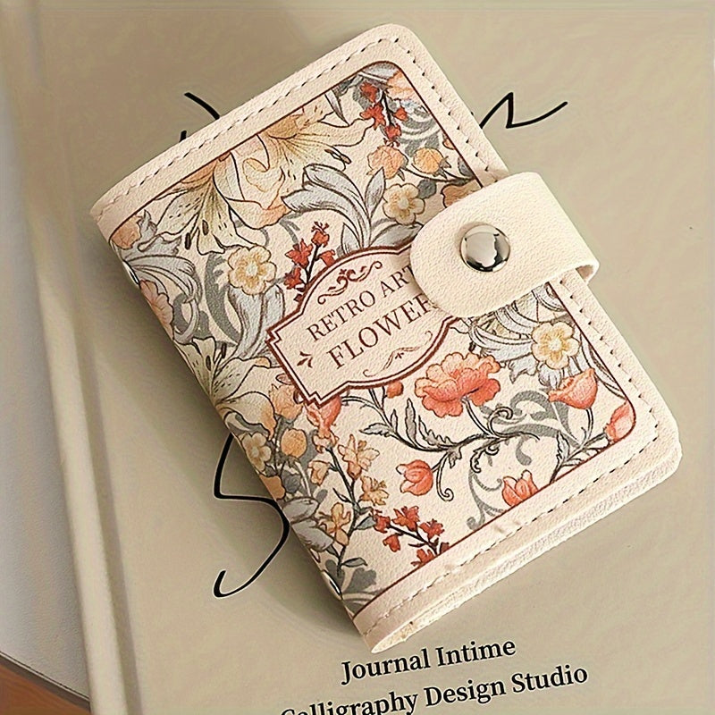 Ladies' Credit Card Holder with Multiple Slots, Exquisite Large Capacity Compact Wallet for Cards and IDs, Driver' License All-in-One Business Card Case