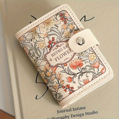 Ladies' Credit Card Holder with Multiple Slots, Exquisite Large Capacity Compact Wallet for Cards and IDs, Driver' License All-in-One Business Card Case