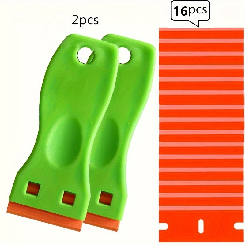 1 Set Plastic Razors, Scrapers, Label Removal Tools, Easily Removes Wall Paint, Stickers, And Vinyl Adhesives