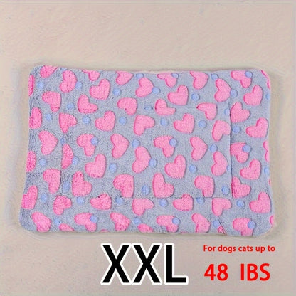 Dog Claw Love Printing Pattern Pet Nest Mat Four Seasons Universal Cat and Dog Floor Mat Comfortable and Pet Blanket 1pc