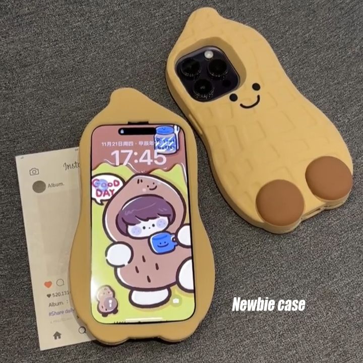 Fun eggplant Apple 16Promax mobile phone case iPhone15Pro popular silicone Huawei pura70p pear