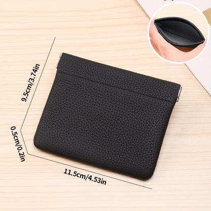 Self-Closing Genuine Leather Long Wallet with Zipper Closure - Compact Travel Organizer for Cash, Cards, Passport, Headphones & Cables - Durable Everyday Use Cosmetic Pouch, Minimalist Design, Highquality Stitching