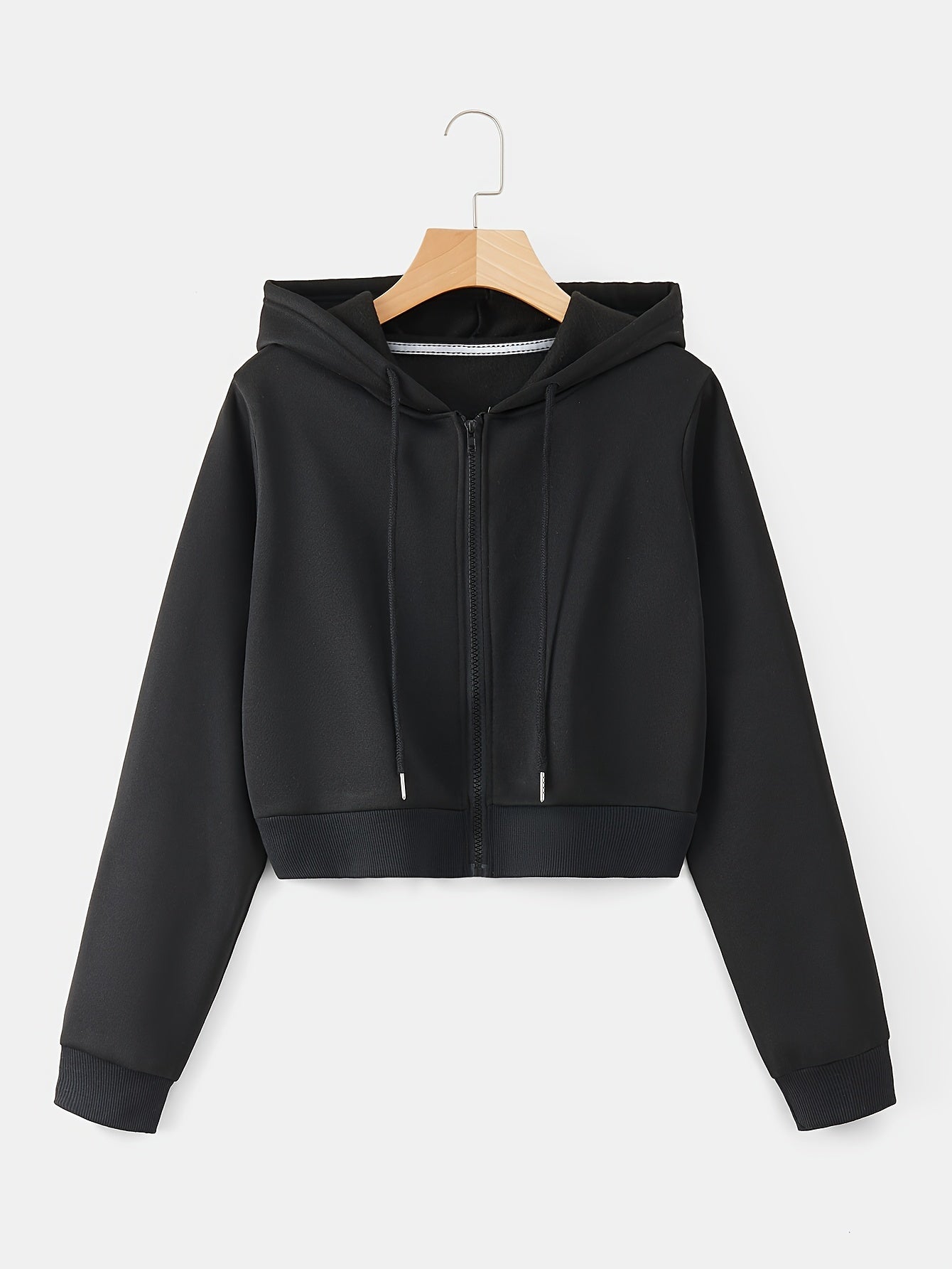 Women'S Casual Zip-Up Hoodie - Long Sleeves, Solid Color Design, Featuring Front Pockets, Made in a Regular Fit. A Stylish Choice for Autumn And Winter. Casual Wear | Hooded Sweatshirt | Zip Closure, Hoodie