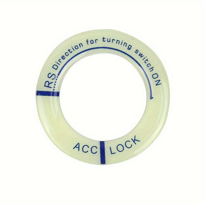 Illuminated Sticker Rings for Car Ignition Switches, Key Ring Ambient Light, Night Decor for And Motorcycles, Universal 3D Decal