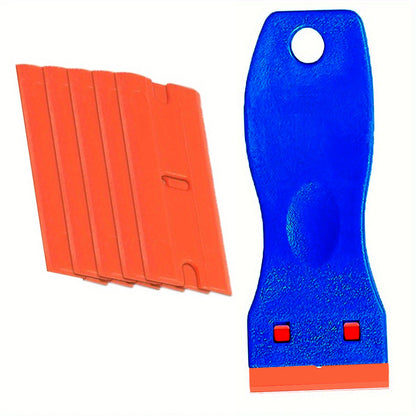 Plastic Razor Scraper and Scraper, Label Removal Tool, for Scratch-Free Plastic Razor Scraper, Adhesive Remover for Window Glass Stickers, Gaskets and Paint