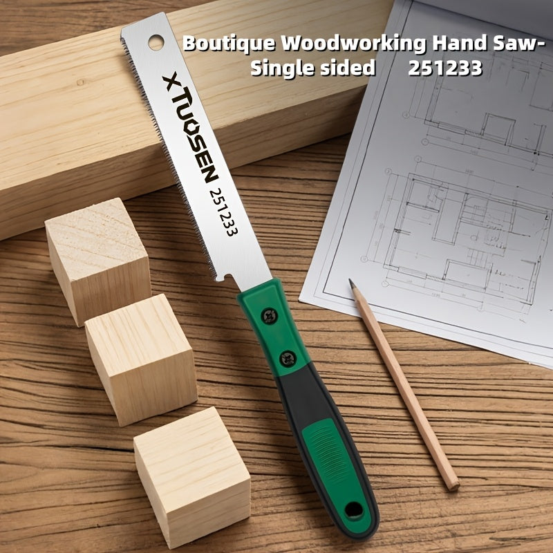 [Double-Edged Woodworking Saw] Japanese Pull Saw - 3-Pack or Single | Double-Edged Woodworking Hand Saw with Fine Teeth, Precision Cutting for Wood and PVC, Portable with Non-Slip Handle, Ideal for Woodworking
