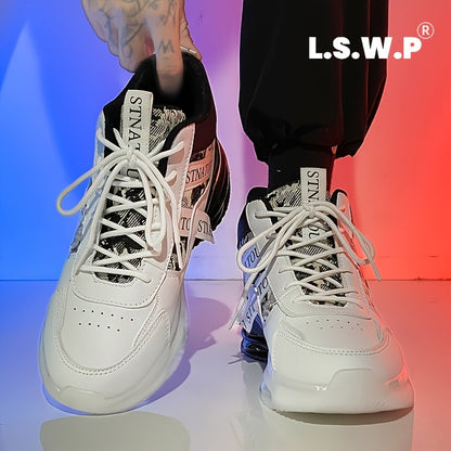 Old Daddy Trendy Shoes Men'S And Women'S Autumn And Winter Couple Same Style Trendy Shoes Anti-Slip Travel Shoes Men'S Height Increasing Super Light Versatile Easy Women'S Casual High-Top Sports Casual Men'S Shoes