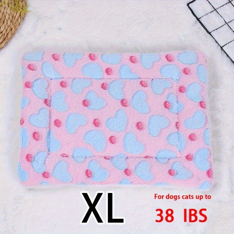 Dog Claw Love Printing Pattern Pet Nest Mat Four Seasons Universal Cat and Dog Floor Mat Comfortable and Pet Blanket 1pc