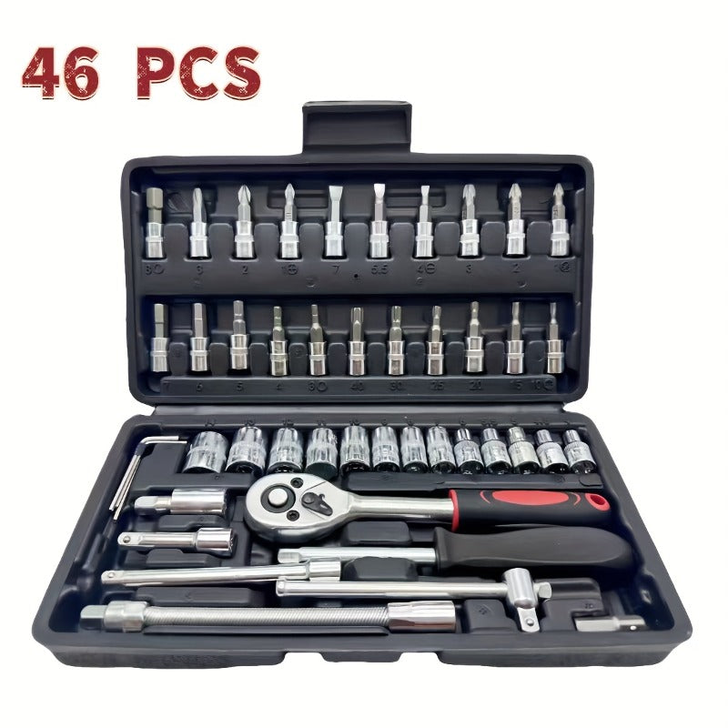 216pcs & 94pcs & 53pcs & 46pcs Repair Tool Set with Storage Box, Suitable for Car Repair, Home Repair, Repair Accessories for Professionals and DIY Enthusiasts