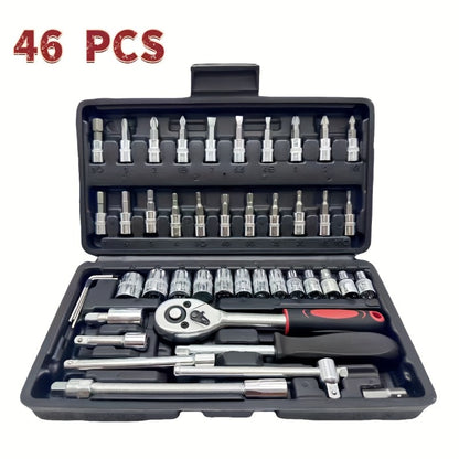 216pcs & 94pcs & 53pcs & 46pcs Repair Tool Set with Storage Box, Suitable for Car Repair, Home Repair, Repair Accessories for Professionals and DIY Enthusiasts
