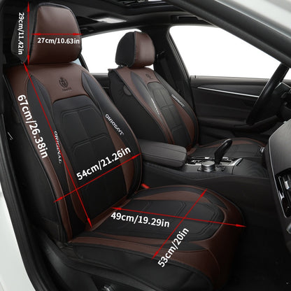 [Premium Leather Seat Cover] Durable, Breathable 1pc Blue & Black PU Leather Car Seat Cover - Easy Installation, All-Season Protection - Premium Interior Upgrade for Front Seats