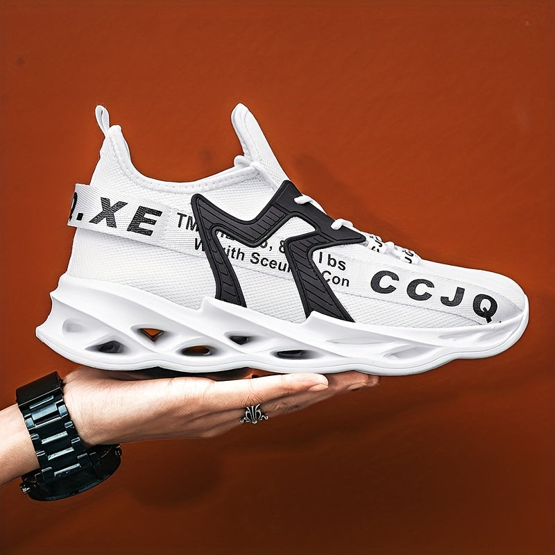 [Stylish Running Shoes] Lightweight Stylish Men's Plus-Size Casual Sports Shoes | Letter Pattern Design for Running