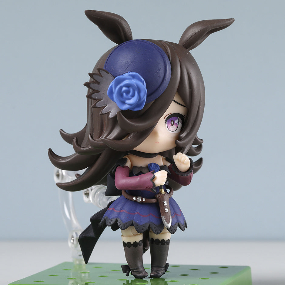 Anime Kawaii Collectible Action Figure Toy with Movable Replaceable Parts - 11cm/4.33inch PVC Cute Chibi-Style Doll, Interchangeable Accessories & Expressions, Vibrant Mixed Colors for Display & Play