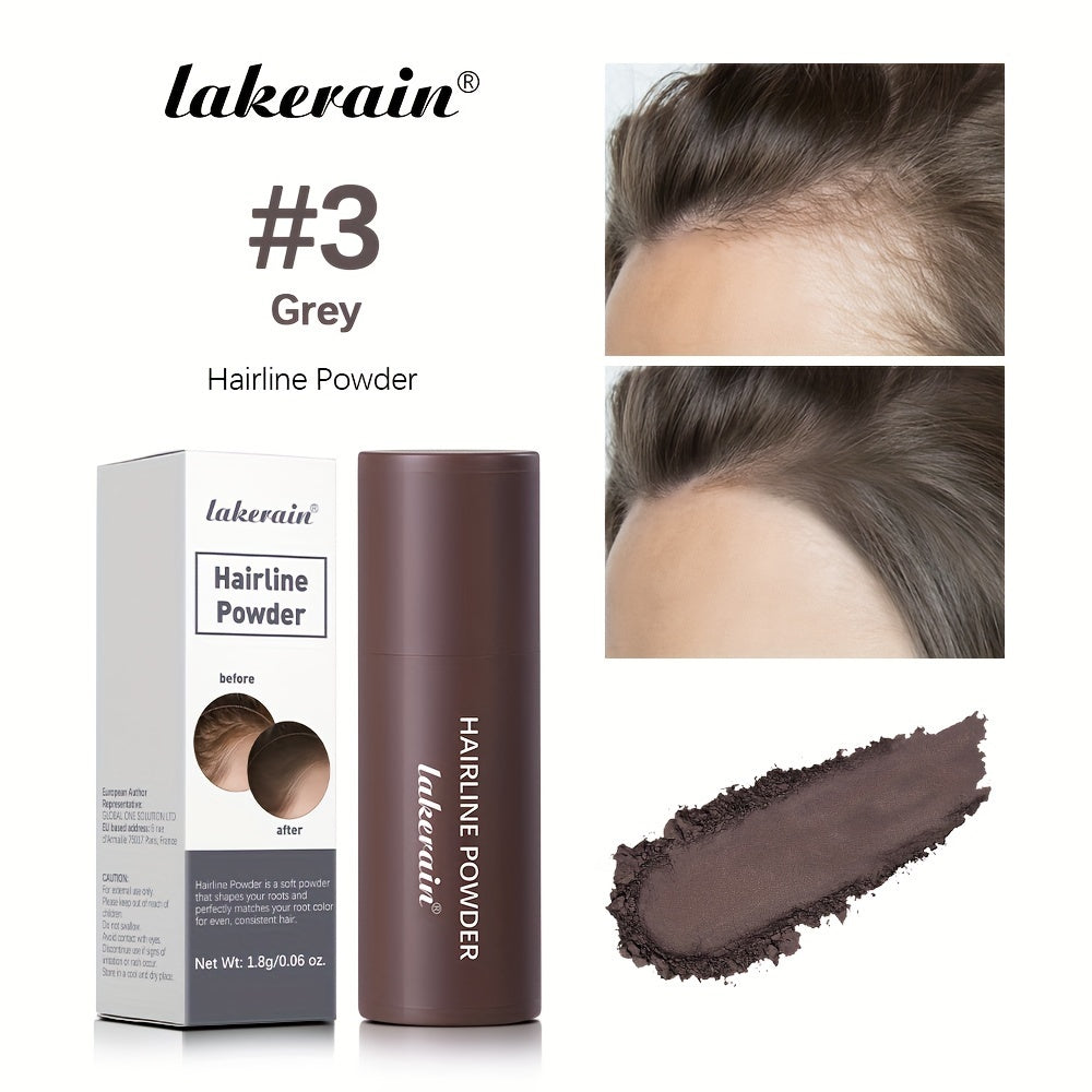 Lakerain Hairline Powder Stick - Instant Uniform Hairline & Gray Root Coverage, Waterproof, Long-Lasting, Natural Finish Sponge Pen for All Skin Tones