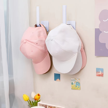 Wall-Mounted Hat Hook Rack/Multifunctional/Organizing Storing Hats Without Drilling/Suitable Entryways Behind Doors/Utility Hooks