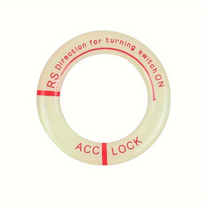 Illuminated Sticker Rings for Car Ignition Switches, Key Ring Ambient Light, Night Decor for And Motorcycles, Universal 3D Decal